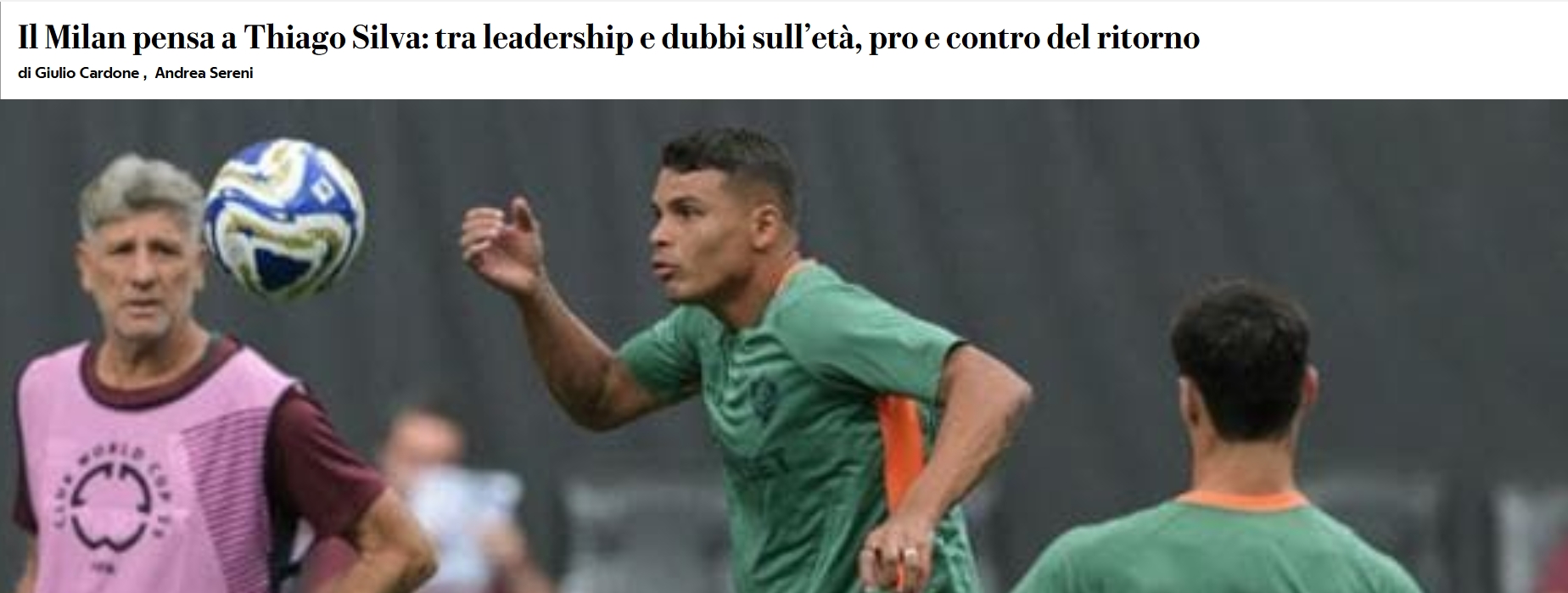 Milan Monitora Thiago Silva, Ídolo do Flu, Para Reforçar Defesa