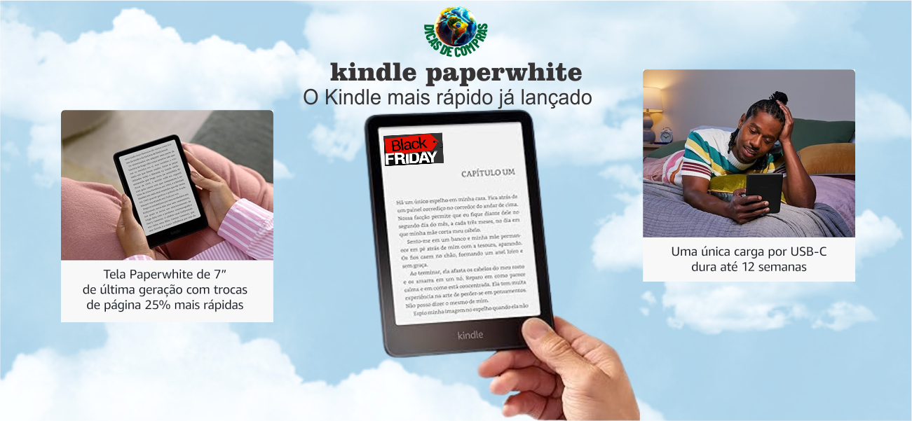 Kindle Paperwhite: Leitor Digital com Desconto de 24%, imperdível!
