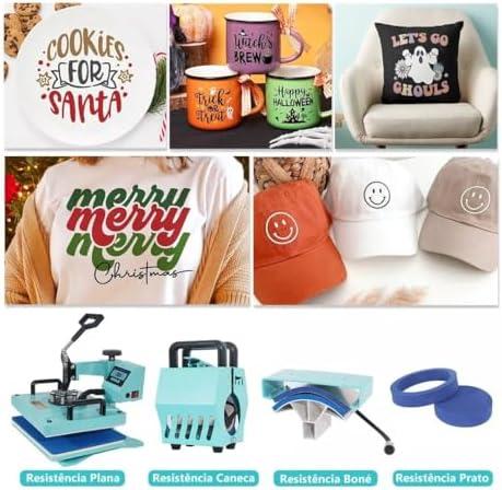         Prensa Térmica Sublimação 220V 5x1 Máquinas De Prensa Térmica Transferência De Calor Por Para Camisetas Caneca Chapéu Placa Mecolour       