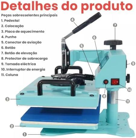         Prensa Térmica Sublimação 220V 5x1 Máquinas De Prensa Térmica Transferência De Calor Por Para Camisetas Caneca Chapéu Placa Mecolour       