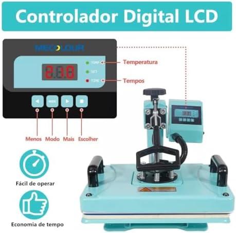         Prensa Térmica Sublimação 220V 5x1 Máquinas De Prensa Térmica Transferência De Calor Por Para Camisetas Caneca Chapéu Placa Mecolour       