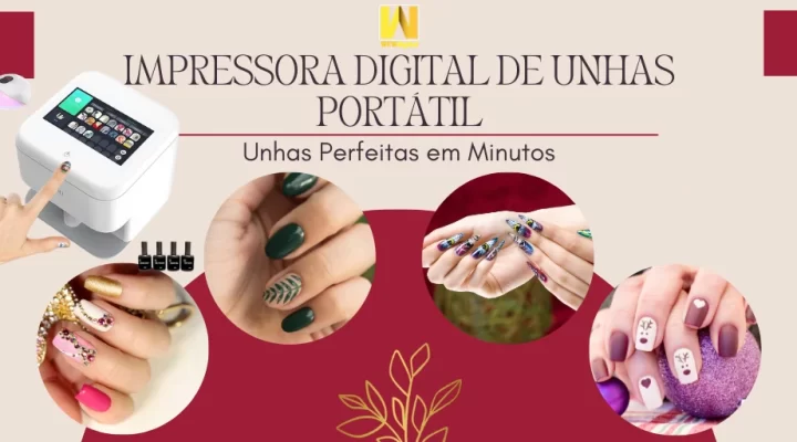 Impressora Digital de Unhas Portátil: Unhas Perfeitas em Minutos